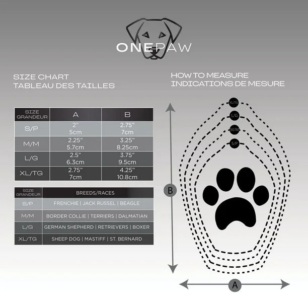 One Paw Reflective Neoprene Dog Boots with Rubber Grip Sole Multiple Sizes