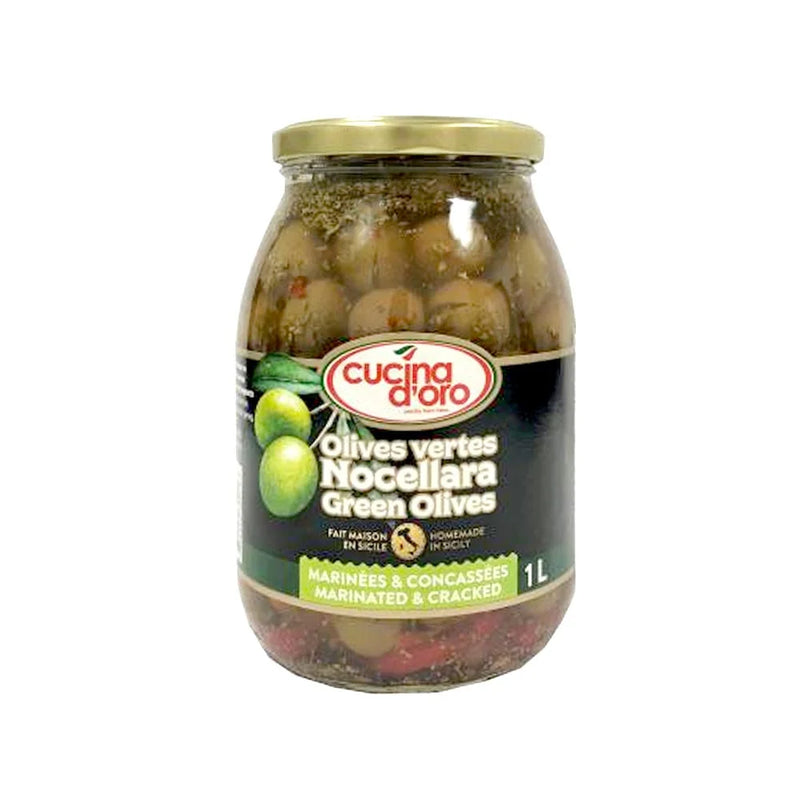Cucina D'Oro Marinated Cracked Olives 1L - Pick up only