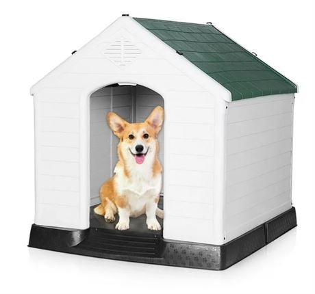 LIVINGbasics 38" Plastic Elevated Outdoor Doghouse