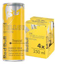 Red Bull Energy Drink, Tropical, 250ml (4 pack)