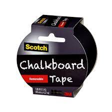 Scotch Tape Removeable Chalkboard Tape, 1.88" Wide, 15ft, Black
