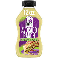 Taco Bell Creamy Avocado Ranch Sauce, 12 fl oz Bottle