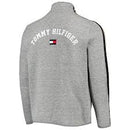 Men's Pittsburgh Steelers Tommy Hilfiger Heathered Gray Mario Quarter-Zip Jacket Size Medium