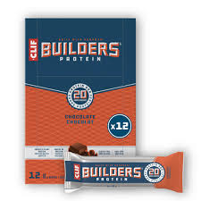 CLIF BUILDERS Protein Bars, Chocolate Flavour, Box of 12 bars