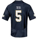 Manti Te'o Notre Dame Fighting Irish Under Armour Youth Replica Jersey - Navy Youth Medium Loose Fit