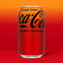 Coke Zero with orange and vanilla, --case 12 cans - pick up only