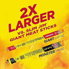 Slim Jim Giant - Regular or Hot AF 27.5g Stick, 24 Count