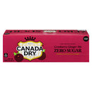 Canada Dry Cranberry Ginger Ale Zero Sugar--case 12 cans - pick up only