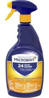 Microban 24-Hour Bathroom Cleaner & Disinfectant Spray, 946-mL