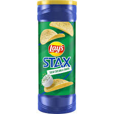 Lays Stax Chips - Sour Cream & Onion