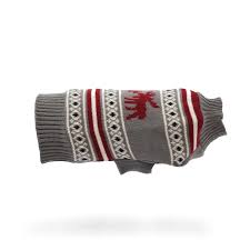 One Paw, Knitted Dog Sweater with Sherpa Lining, Moose, Water-Resistant, Multiple sizes