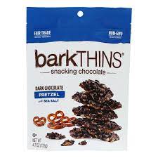 barkTHINS - Snacking Chocolates Dark Chocolate Pretzel with Sea Salt - Buy 1 bag or 6 bags and save !