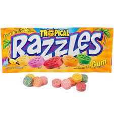 Razzles Tropical Candy 40g  - Candy coated gum