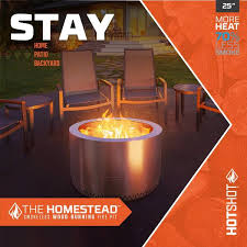 LOW SMOKE 25" ROUND WOOD-BURNING FIRE PIT  - pick up only