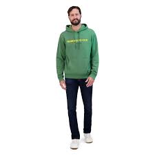 John Deere black fleece hooded sweatshirt--Green--Assorted sizes