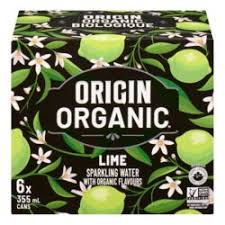 Organic Lime Flavoured Sparkling Water 6x355 mL - pick up only