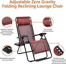 AmazonBasic Zero Gravity Chair with Side Table, Set of 2 - pick up only