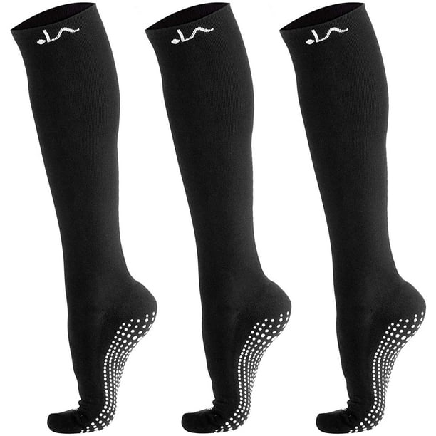 LA Active 20-30mmHg Unisex Compression Socks with Non-Slip Grips