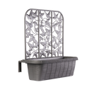 Rondine Privacy 2 Adjustable Railing Planters with Trellis