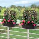 Rondine Privacy 2 Adjustable Railing Planters with Trellis