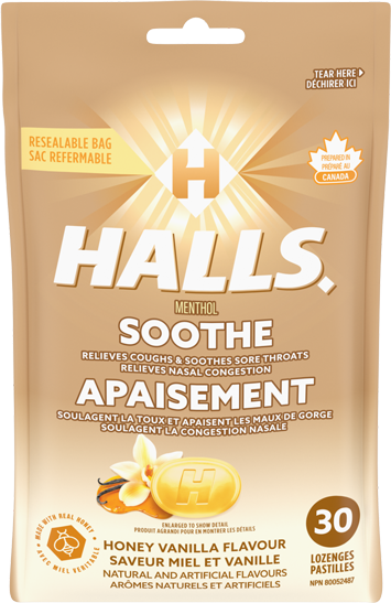 Halls Honey Vanilla--30 pk