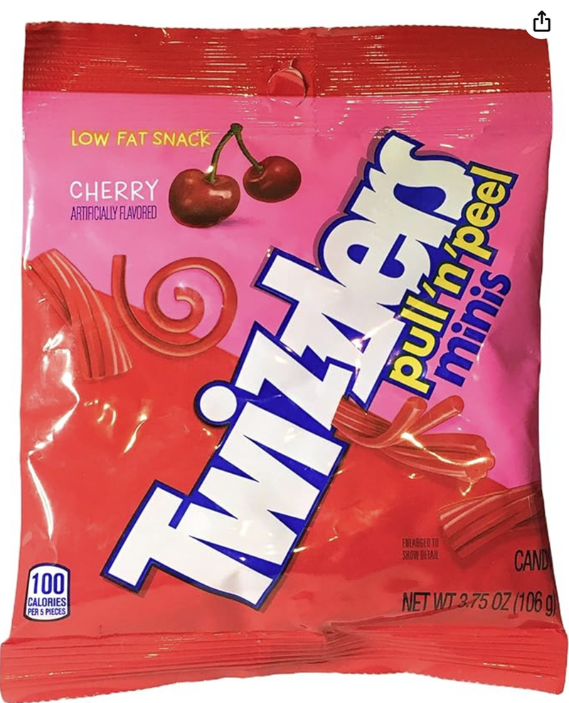 BULK BUY - Case of 12 bags - Twizzlers Pull n Peel Minis 12x106 g