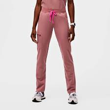 Figs High Waisted Yola Tall  Skinny Scrub Pants In Mauve Size Medium