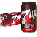 7UP Cherry Flavored Caffeine-Free Zero Sugar Soda / Pop  - 12 pack - pick up only