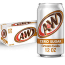 A&W Cream Soda Zero Sugar / Pop  - 12 pack - pick up only