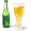 Upside Down Double Walled Beer Glass, 4pk