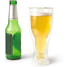 Upside Down Double Walled Beer Glass, 4pk