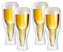 Upside Down Double Walled Beer Glass, 4pk