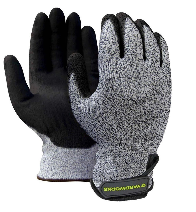 Yardworks Level 5 Cut Resistant Nitrile Coated Lined Unisex Work Gloves, Large