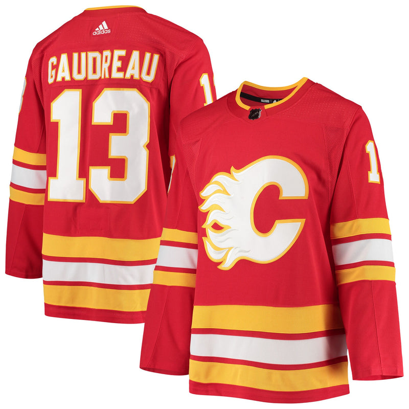 Men's Calgary Flames Johnny Gaudreau Adidas  Authentic Player Jersey Size 54