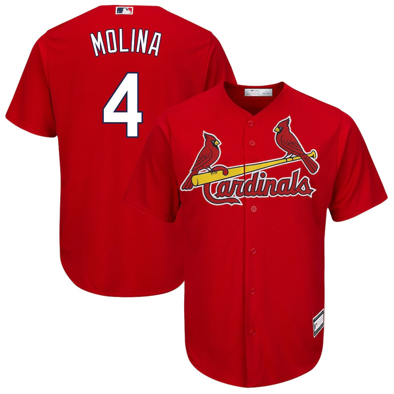 Men's St. Louis Cardinals Yadier Molina Red Replica Player Jersey Large