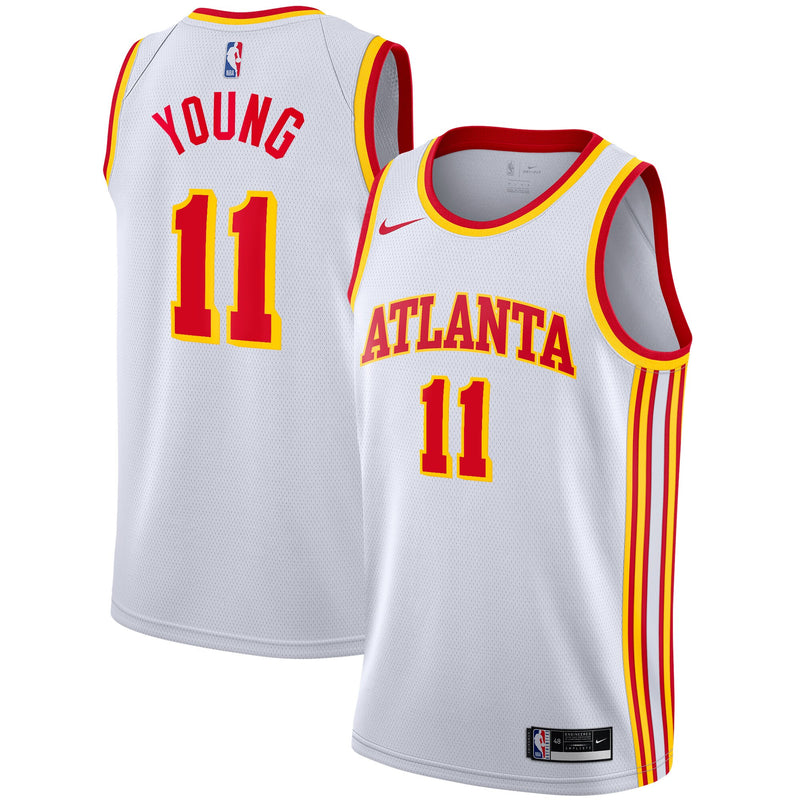 Youth Nike Dri-Fit Trae Young Atlanta Hawks Swingman Jersey (White/Medium)