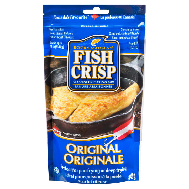 Rocky Madsen's Fish Crisp Original Seasoned Coating Mix  340g - Single or bulk