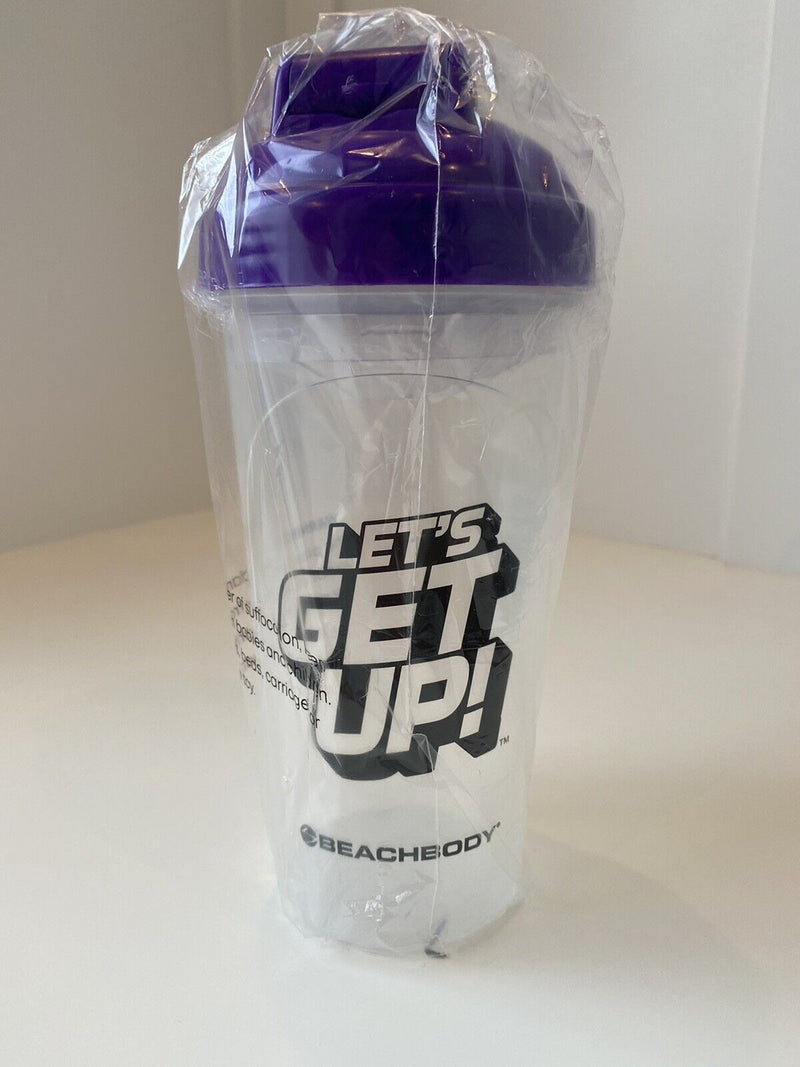 BEACHBODY Let’s Get Up Premium Blender Shaker 25 oz BPA Free Clear Cup Bottle