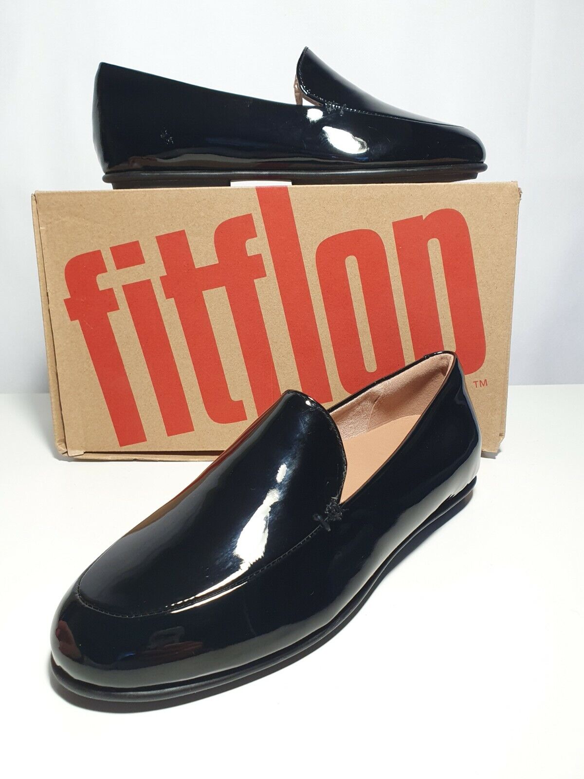 Fitflop Lena Patent Slip On Shoes Loafers--size 6