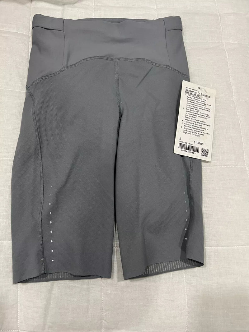 NWT Lululemon Senseknit Running HR Short -black size 12