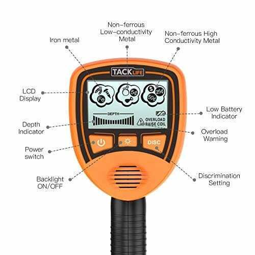 Metal Detector With Large Back-Lit LCD Display
