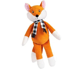 One Paw Fox Plush Dog Toy with Squeaker