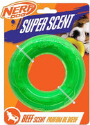 NERF Dog  Beef Super Scent Ring Dog Chew Toy 5in, 5in / 12cm