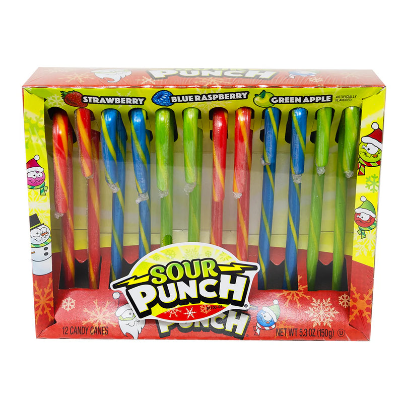 Sour Punch 12 Candy Canes (150g)