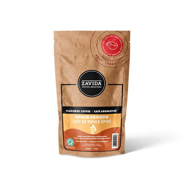 Zavida Spiced Eggnog Coffee Medium Roast Coffee Beans 340g