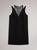 Ted Baker Tasmmin Embellished Neckline Mini Dress