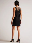 Ted Baker Tasmmin Embellished Neckline Mini Dress
