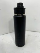Stainless steel water bottle--Black - large 12" tall