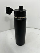 Stainless steel water bottle--Black - large 12" tall