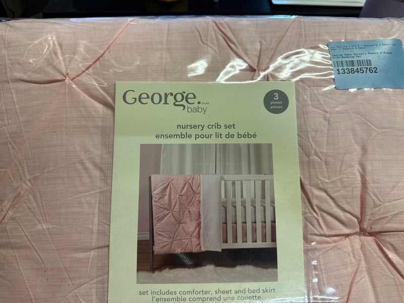 Nursery Crib set--3 pc --Pink